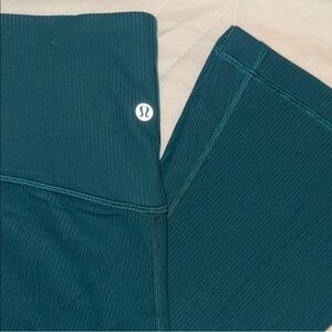 lululemon athletica Ribbed Teal/Forest Green Leggings